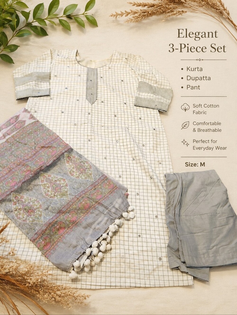 Indian Pakistani Salwar Kameez Cotton